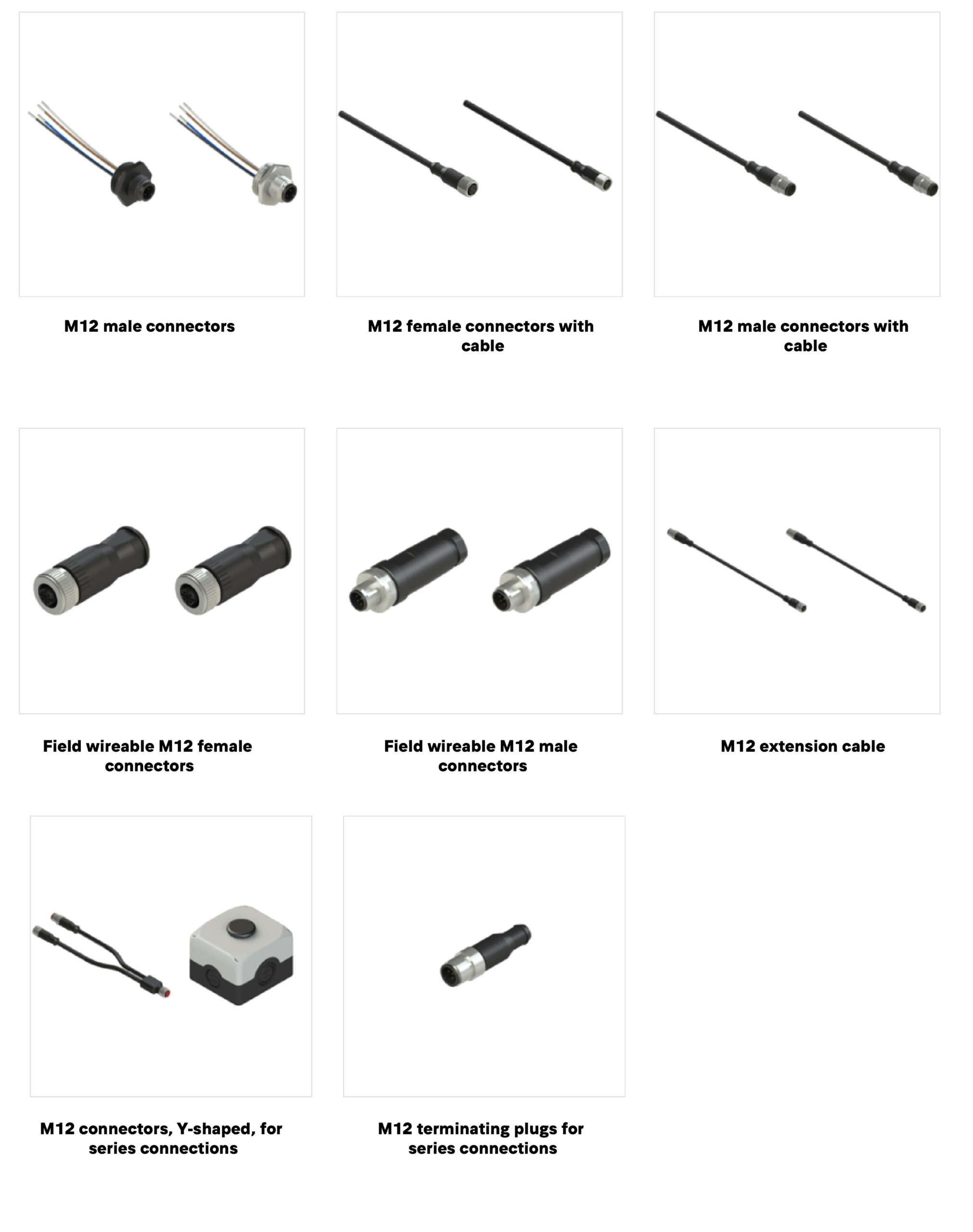 M12 connectors series_Accessories - M12 connectors